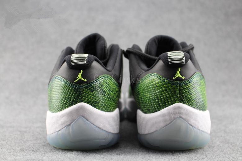 Authentic Air Jordan 11 Low Green Snakeskin